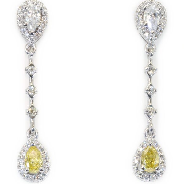 עגילים נופלים יהלומי טיפה - דיאנוצ׳ה