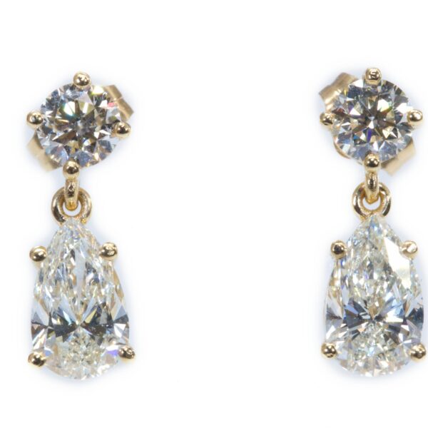 עגילי יהלומים טיפה - דיאנוצ׳ה