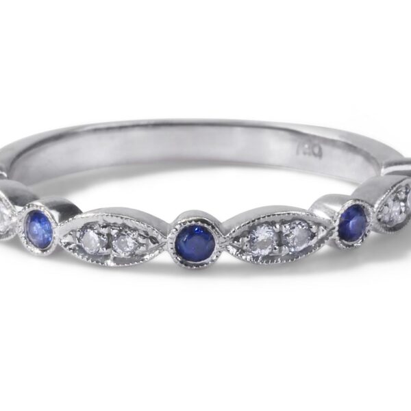 טבעת יהולום כחול לבן - דיאנוצ׳ה