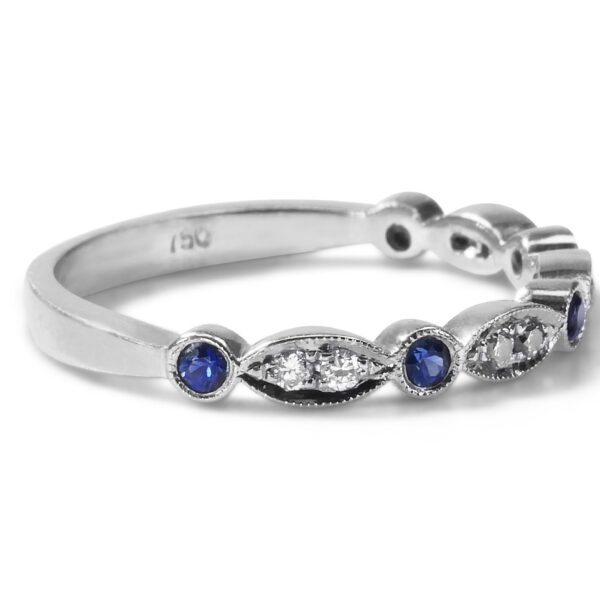 טבעת ספירים בזהב לבן -DIANOCHE