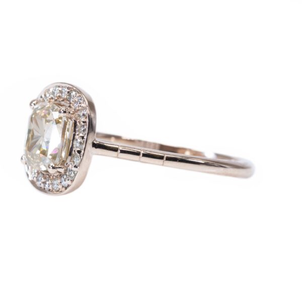 טבעת יהלום פנסי צהוב בזהב ורוד -דיאנוצ׳ה