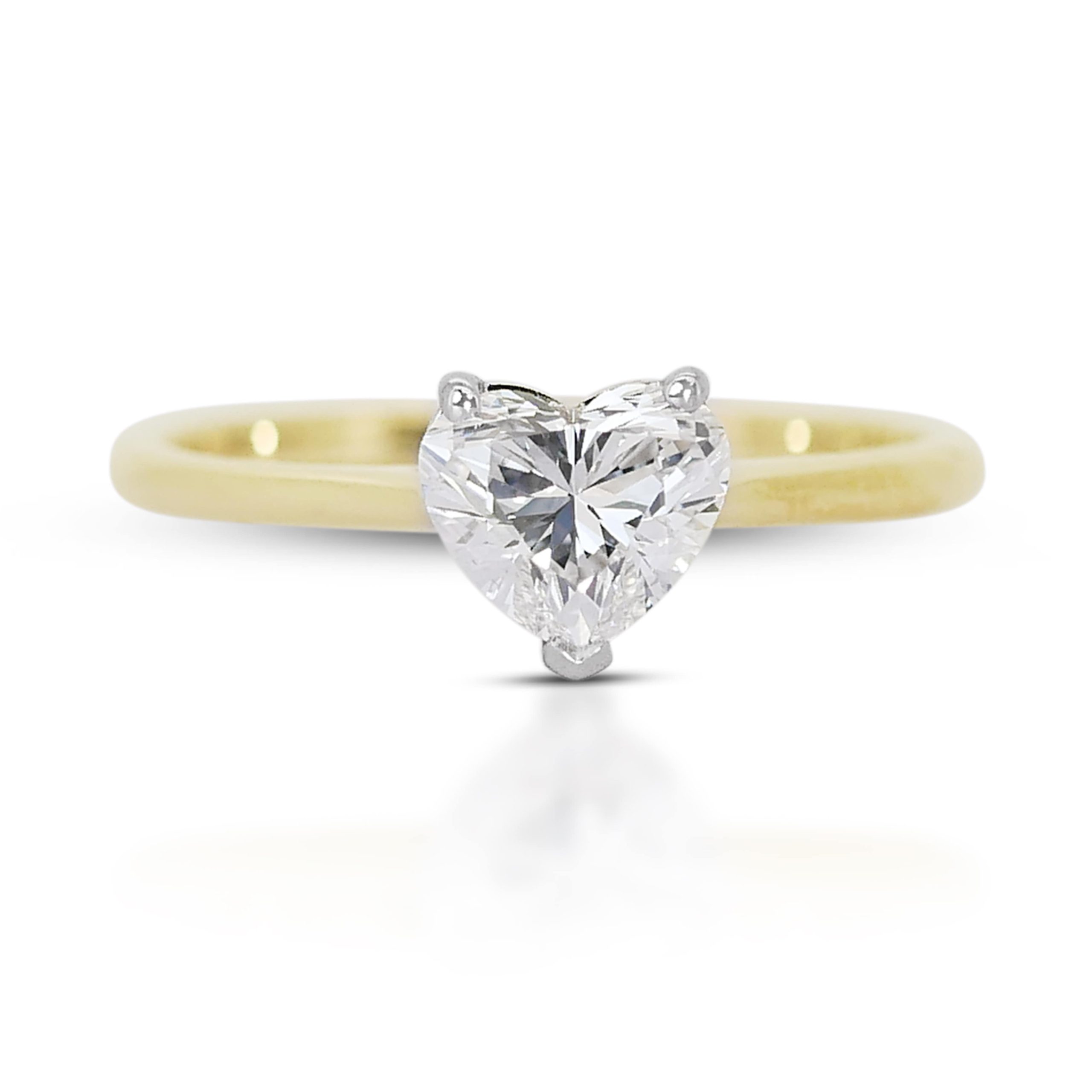 heart solitaire ring diamond