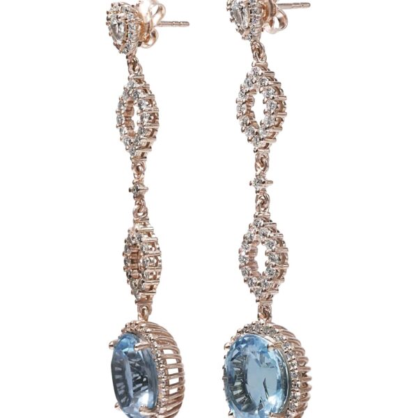 עגילי טופז ארוכים