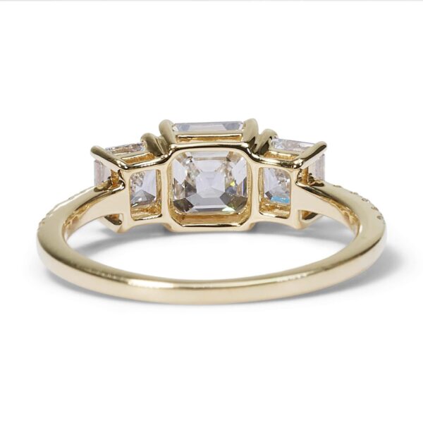 טבעת 3 יהלומים זהב