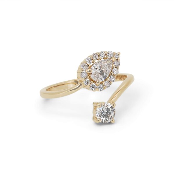 טבעת יהלום טיפה מיוחדת