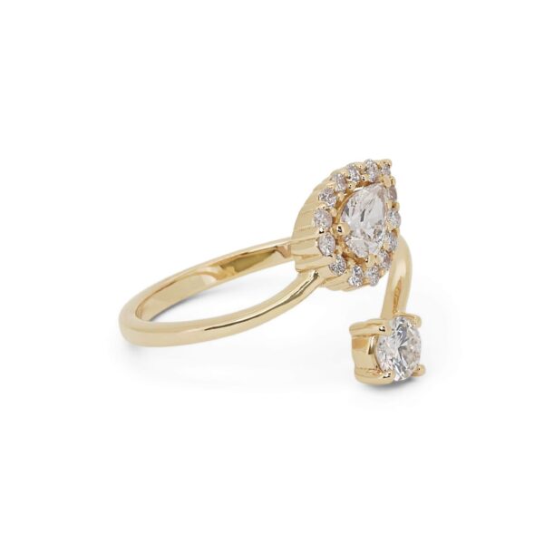 טבעת יהלום טיפה מיוחדת