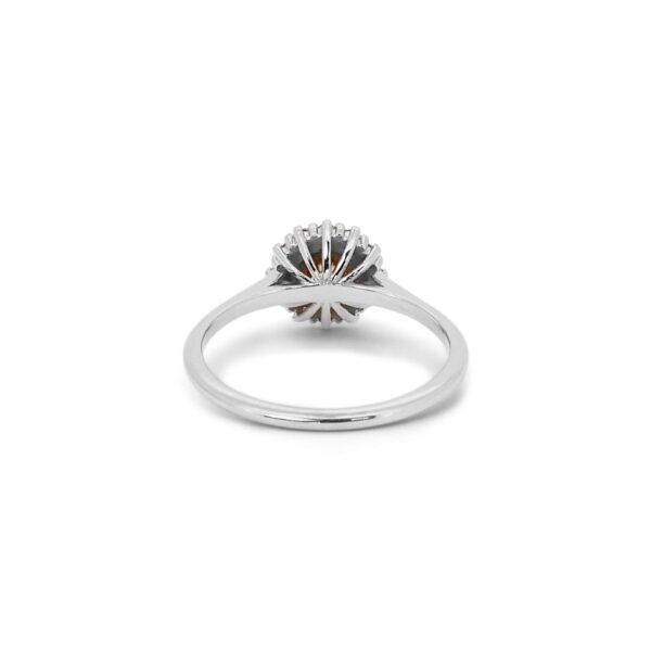 טבעת יהלומים מזהב לבן יהלום כתום