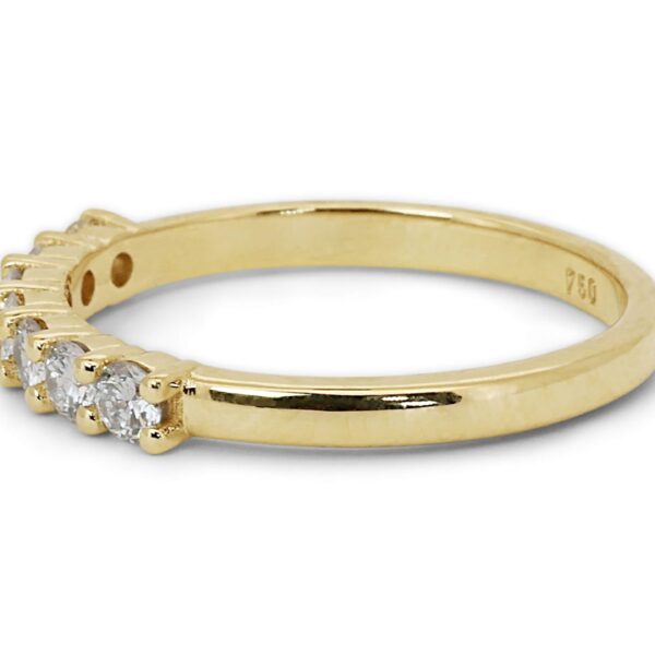 טבעת 7 יהלומים זהב צהוב