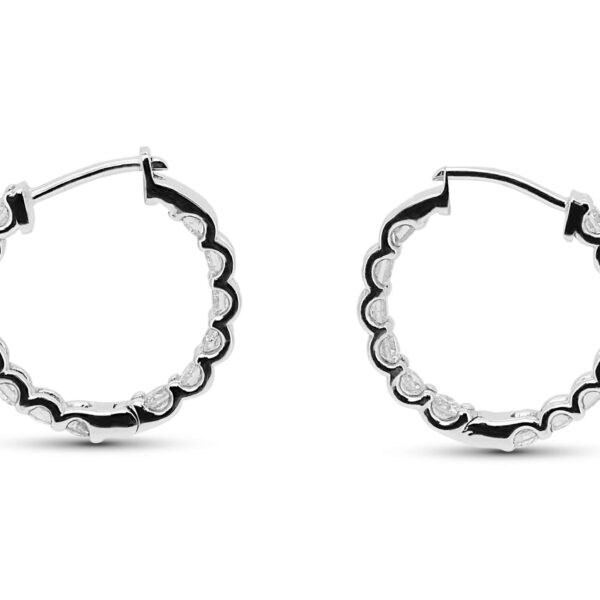 עגילי חישוק יהלומים גדולים