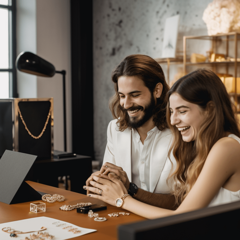 חדר תצוגה תכשיטי יהלומים