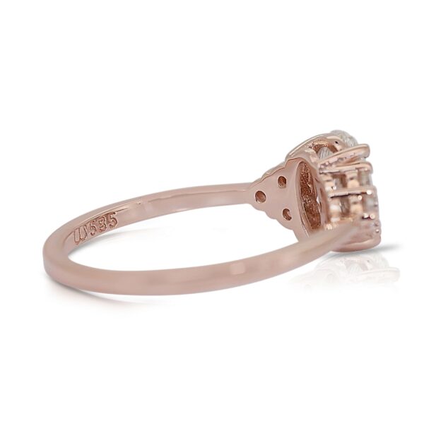 טבעת יהלום אובל 1 קראט טבעי