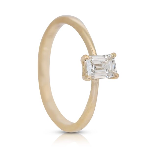 טבעת אמרלד יהלום טבעי