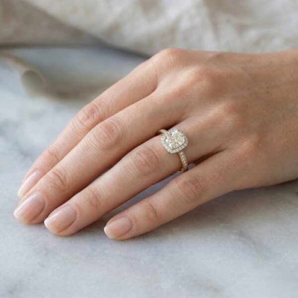 טבעת זהב צהוב 18K, 1.26 קראט, מתועדת IGI