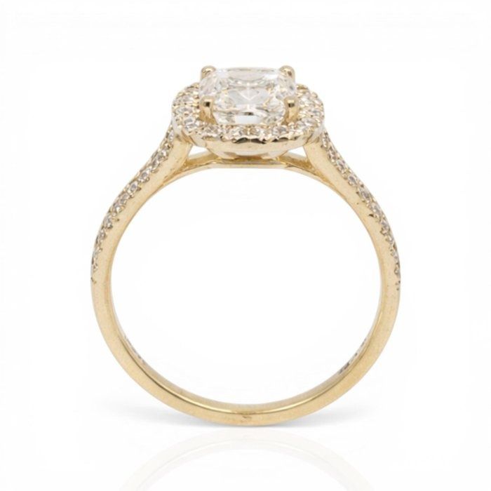 טבעת זהב צהוב 18K, 1.26 קראט, מתועדת IGI – תמונה 7