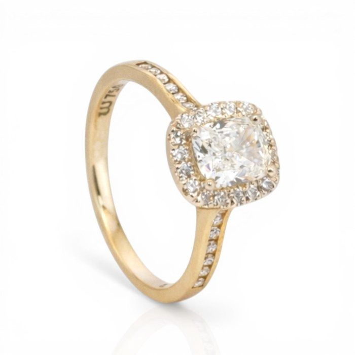 טבעת זהב צהוב 18K, 1.26 קראט, מתועדת IGI – תמונה 6