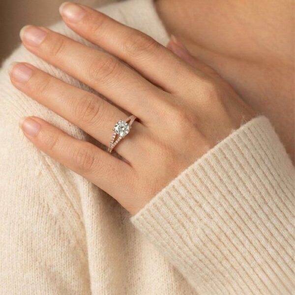 טבעת זהב אדום 18K, מתועדת IGI, 1.45 קראט