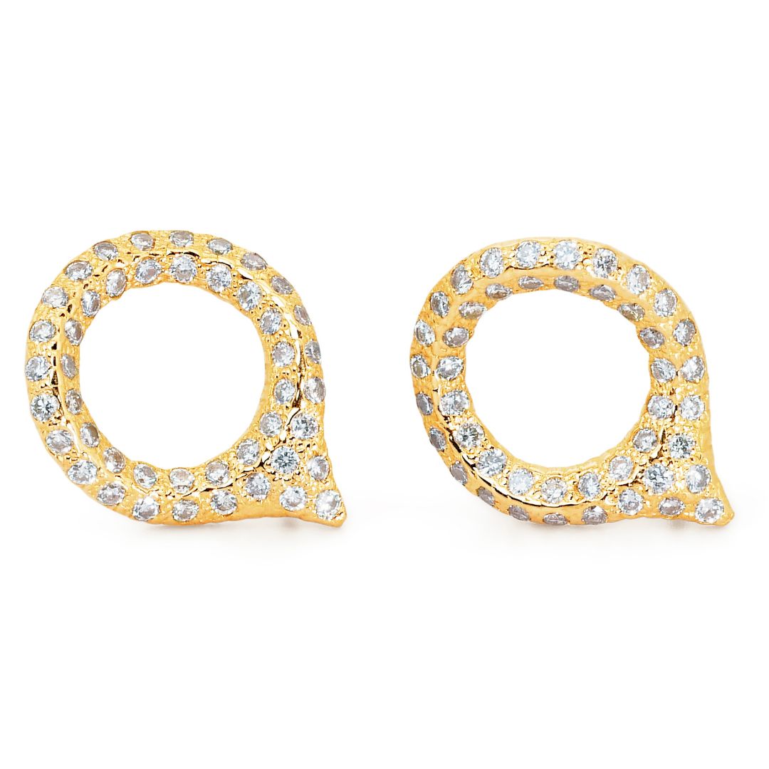 עגילי חישוק נוצצים משובצים יהלומים טבעיים בליטוש פאווה במשקל 1.28 קראט בזהב צהוב 18 קראט - מתועדת IGI – תמונה 8