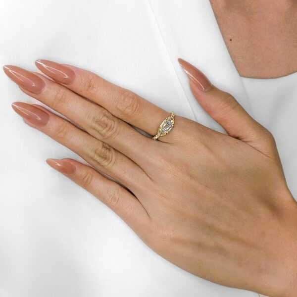 טבעת יהלום מרהיבה 1.5 קראט בחיתוך מרובע מדורג - עם תעודת IGI