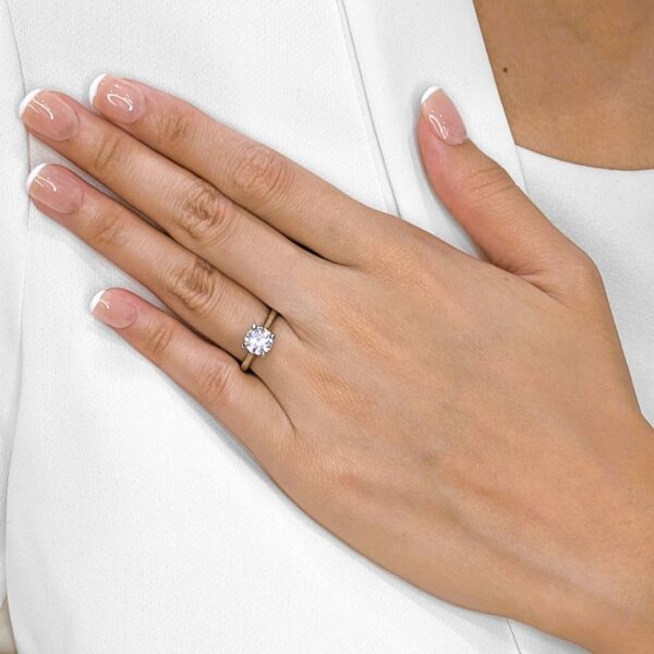 טבעת יהלום קרטייה 1.33ct מתועדת GIA בזהב לבן 18K