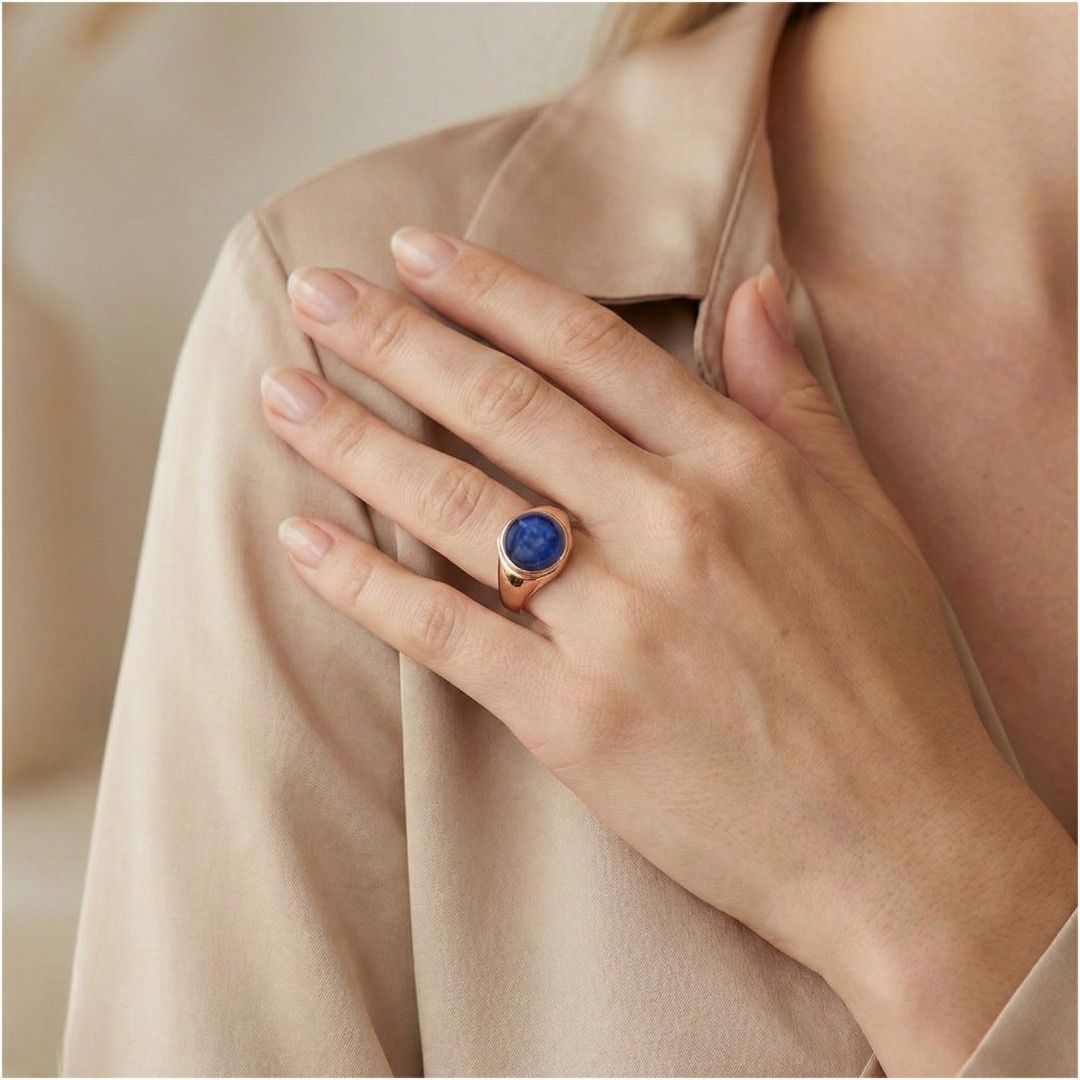 טבעת ספיר כוכב שמימית 3 קראט בזהב ורוד 9 קראט – תמונה 2