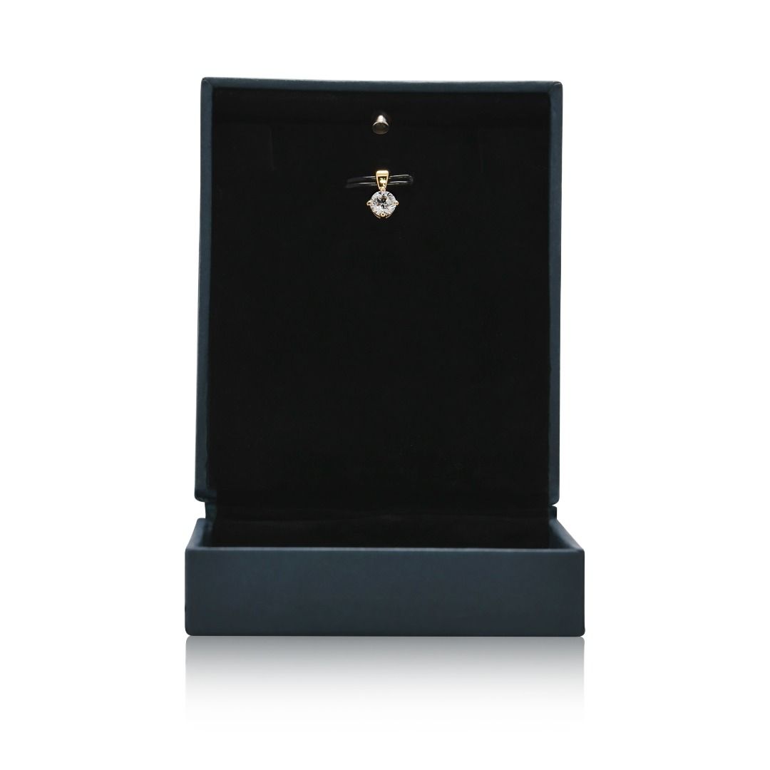 תליון יהלום סוליטר קלאסי 0.50ct ברליאנט עגול - תעודת IGI – תמונה 9