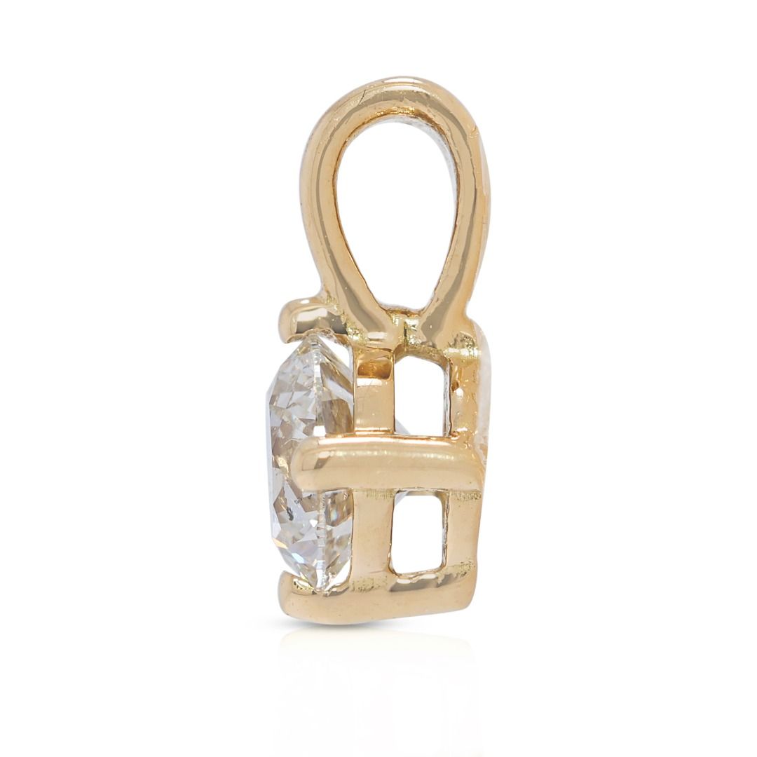 תליון יהלום סוליטר קלאסי 0.50ct ברליאנט עגול - תעודת IGI – תמונה 6