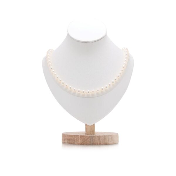 שרשרת פנינים קלאסית 6.8 מ"מ מזהב צהוב 18k