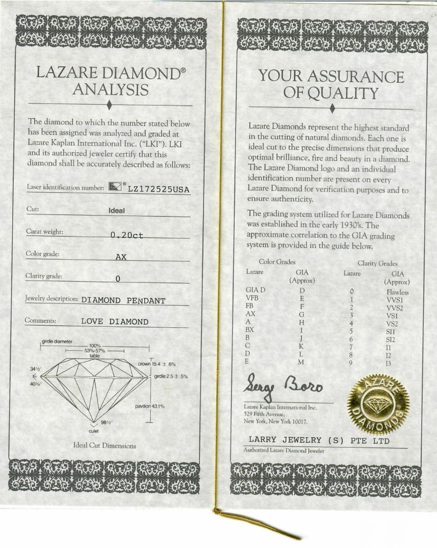 תליון טיפה מדורג מעצבים של Larry Jewelry, משובץ חמישה יהלומים טבעיים במשקל כולל של 0.45 קראט, בזהב לבן 18 קראט – תמונה 7