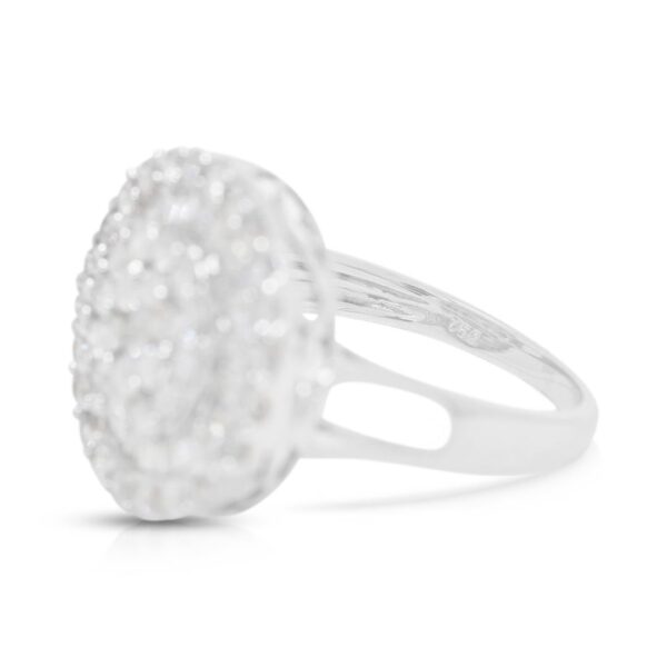 טבעת יהלומים טבעיים בעיצוב מוזאיקה Galactic 0.87 קראט בזהב לבן 18 קראט (חדש-לא נענד)