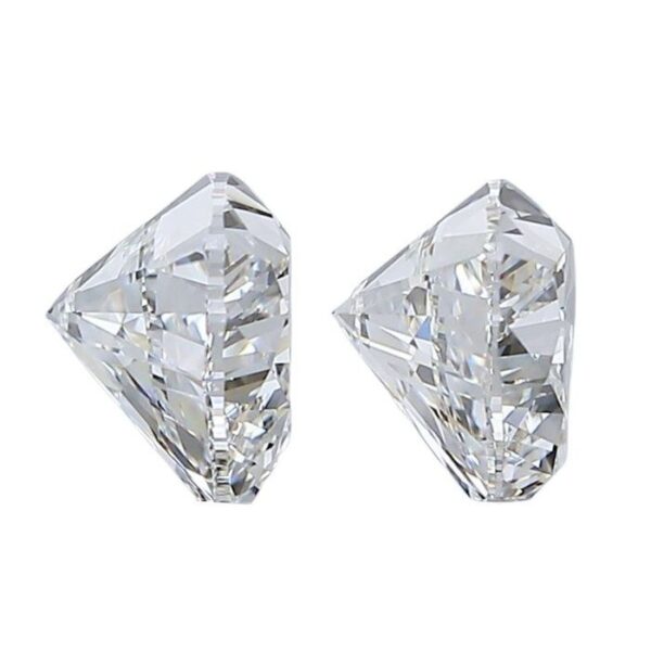 GIA מתועדת 2.01ct זוג יהלומים טבעיים בחיתוך לב