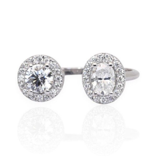 טבעת יהלומים IGI מתועדת 1.21ct בזהב לבן 18k