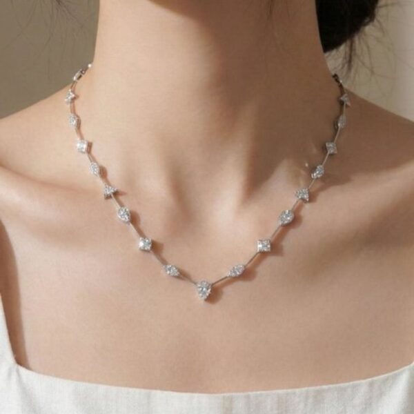 שרשרת יהלומים 4.86 קראט IGI מתועדת בזהב לבן 18 קראט