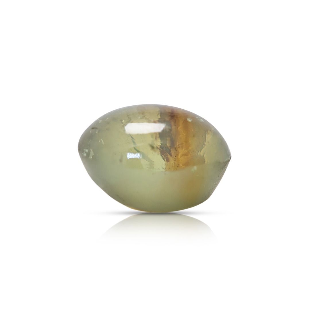 אלכסנדריט אימפריאלי משנה-צבע 4.89ct GIA מתועדת, בחיתוך קבושון כפול אובלי – תמונה 2