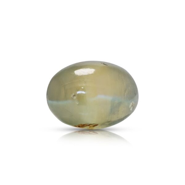 אלכסנדריט אימפריאלי משנה-צבע 4.89ct GIA מתועדת, בחיתוך קבושון כפול אובלי