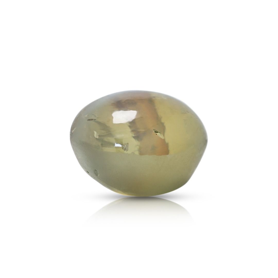 אלכסנדריט אימפריאלי משנה-צבע 4.89ct GIA מתועדת, בחיתוך קבושון כפול אובלי – תמונה 3