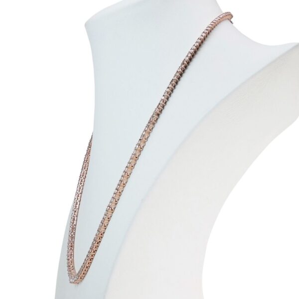 שרשרת יהלומים יוקרתית בסגנון קולר, בחיתוך בריליאנט עגול, במשקל 8.37 קראט - תעודת IGI