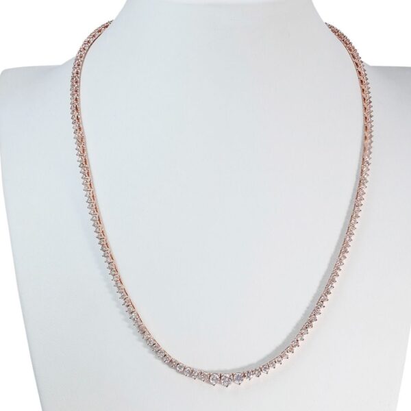 שרשרת יהלומים יוקרתית בסגנון קולר, בחיתוך בריליאנט עגול, במשקל 8.37 קראט - תעודת IGI