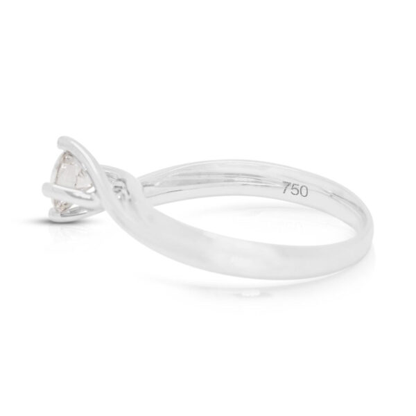 טבעת סוליטר Meyson יהלום טבעי 0.44ct מזהב לבן 18 קראט