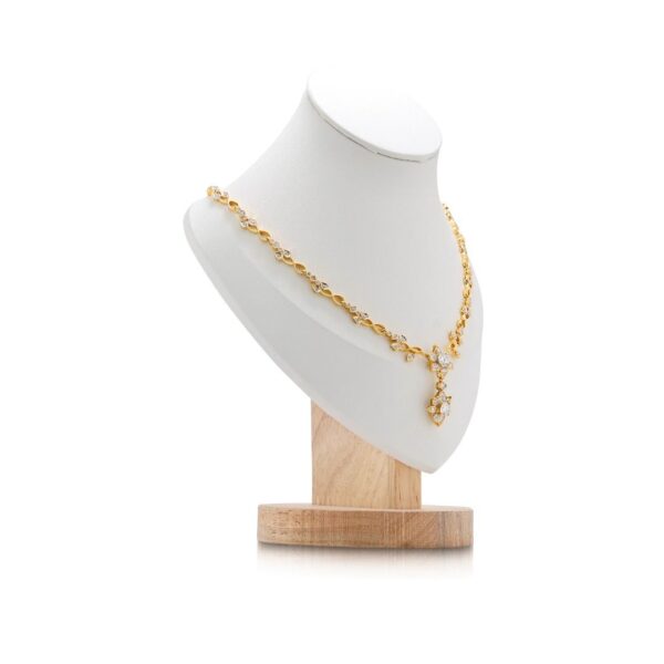 שרשרת פרחונית מפוארת מיהלומים טבעיים 2.91ct מזהב צהוב 18 קראט