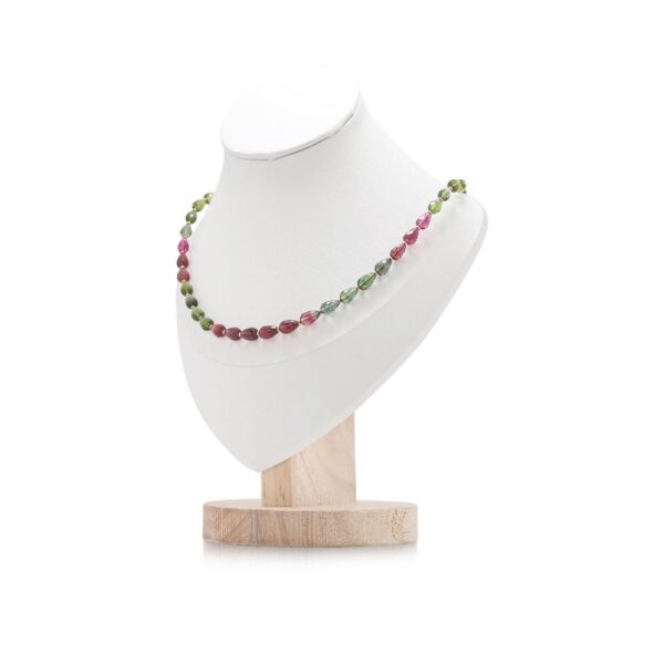 שרשרת בריולט טורמלין מעורב 80ct קורנת מזהב צהוב 18k (חדש-לא נלבש)