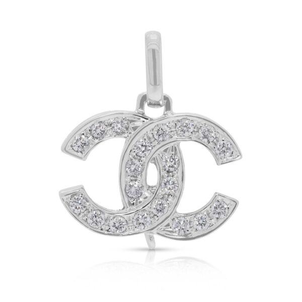 תליון מנצנץ עם יהלום טבעי במשקל 0.21 קראט בזהב לבן 18 קראט