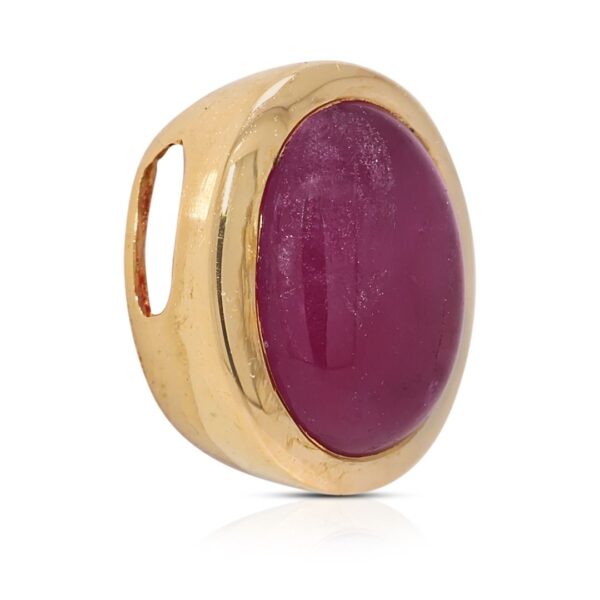 תליון רובי תוסס 0.8 קראט בזהב צהוב 18 קראט (חדש)