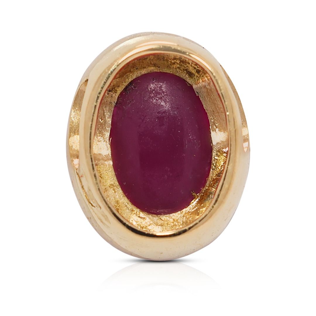 תליון רובי תוסס 0.8 קראט בזהב צהוב 18 קראט (חדש) – תמונה 6