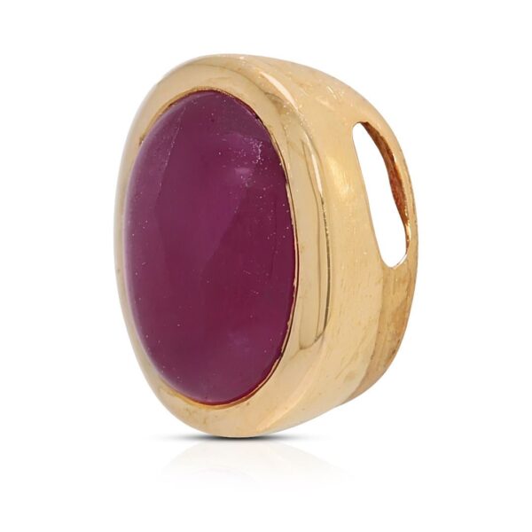 תליון רובי תוסס 0.8 קראט בזהב צהוב 18 קראט (חדש)