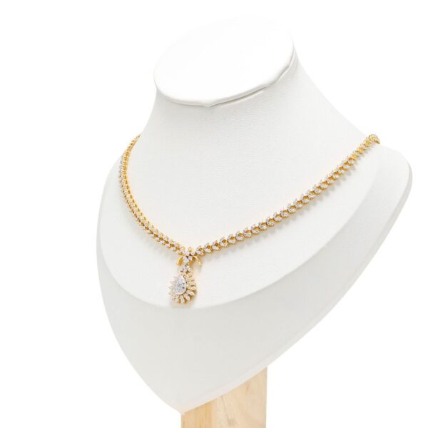 שרשרת יהלומים דרמטית 2.23ct בזהב דו-גוני 18K - מתועדת IGI