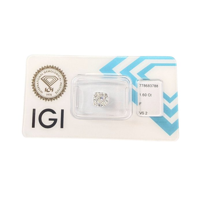 יהלום כרית טבעי 1.60 קראט מתועדת IGI – תמונה 6