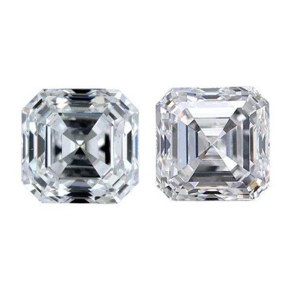 זוג יהלומים טבעיים בחיתוך אמרלד מרובע, 1.80 קראט, מתועדת GIA