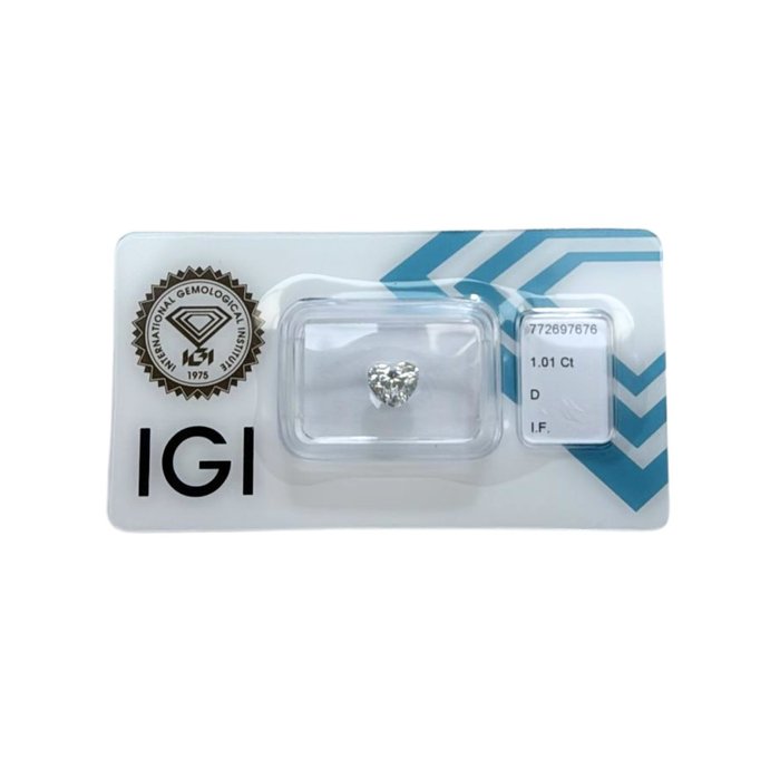 יהלום לב טבעי 1.01 קראט מתועדת IGI – תמונה 6