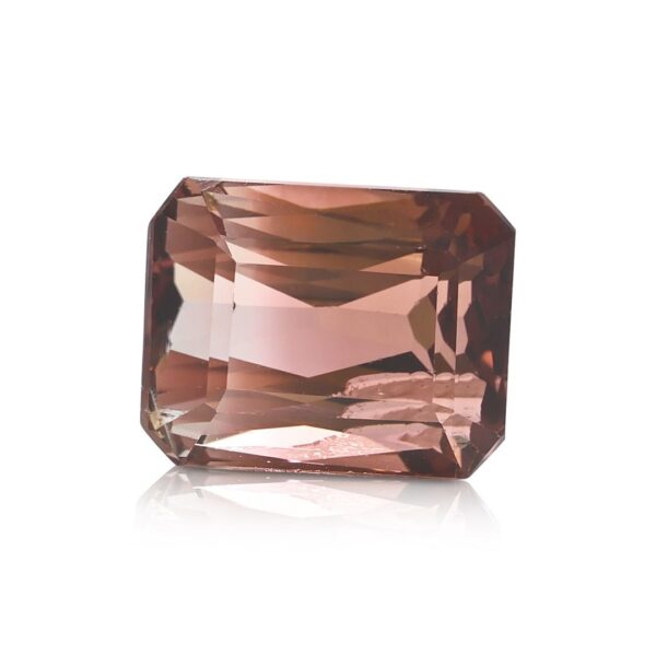 אבן חן טורמלין טבעית חופשית, 7.39ct, דו-גונית, בחיתוך בריליאנט משופר מלבני, עם תעודת NGI