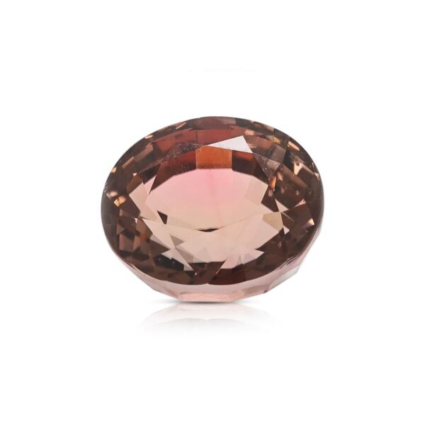 אבן חן טורמלין אובלי 7.95ct בגוון חום-סגול נדיר, עם תעודת NGI